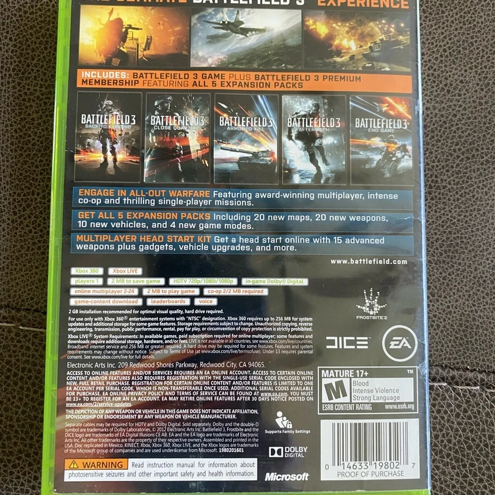 Battlefield 3 -- Premium Edition (Microsoft Xbox 360, 2012)